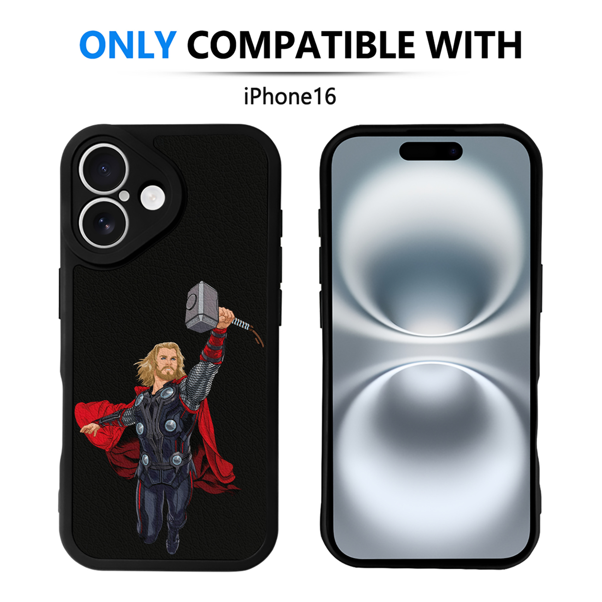 （画像用） アベンジャーズ The Avengers 【iPhone 16シリーズ対応】シリコンスマホケース（レザー調） 材質：シリコン